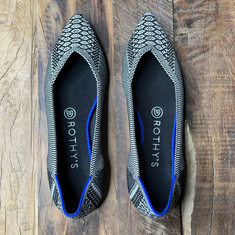 Rothy’s Points In Retired Black Python Print. Wom… - image 2